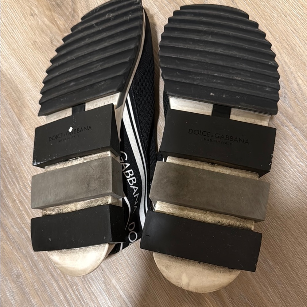 Dolce & Gabbana Black and Silver Sandals